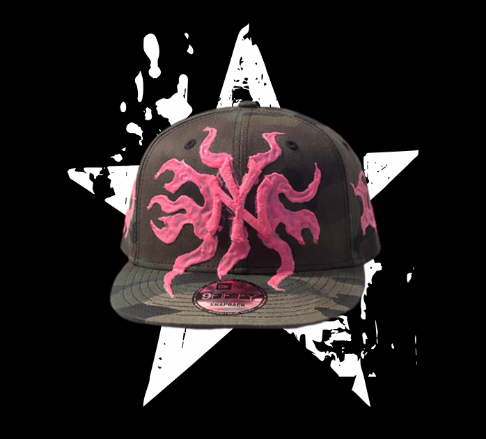 Camo Pink Flame Snapback NWE