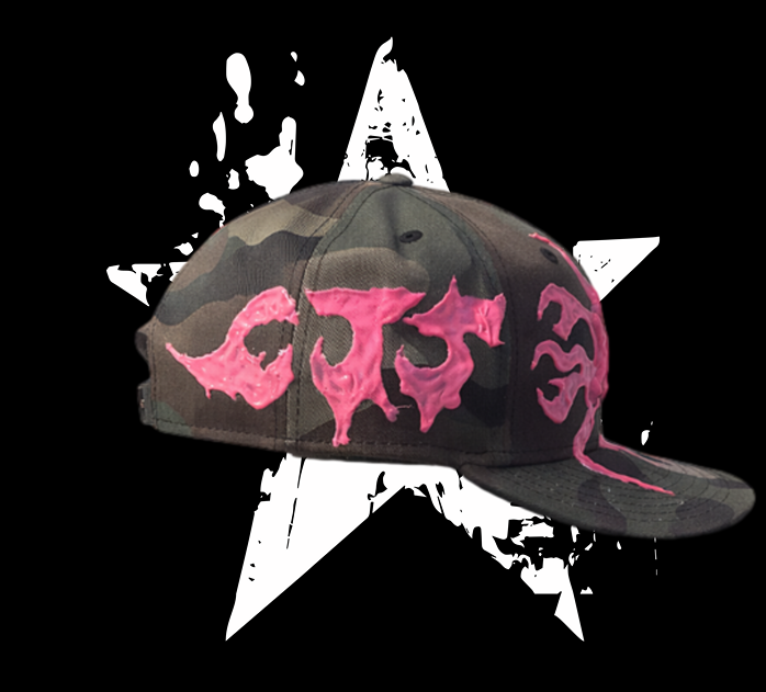 Camo Pink Flame Snapback NWE